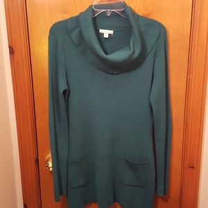 New York & company Forest green sweater dress